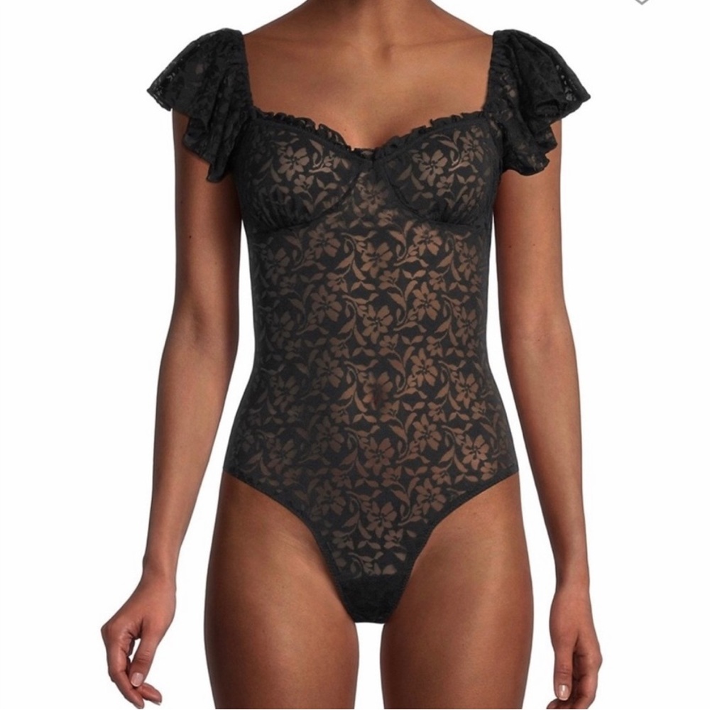 Free People Floral Lace Bodysuit
